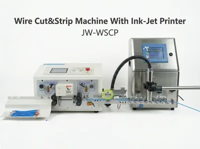 电线切割剥皮机带喷墨打印机 JW-WSCP