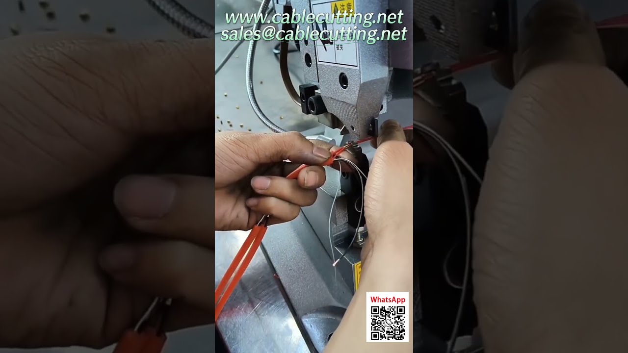 3合1全自动数据线加工机：中间剥皮、铜管压接、导通测试一体机