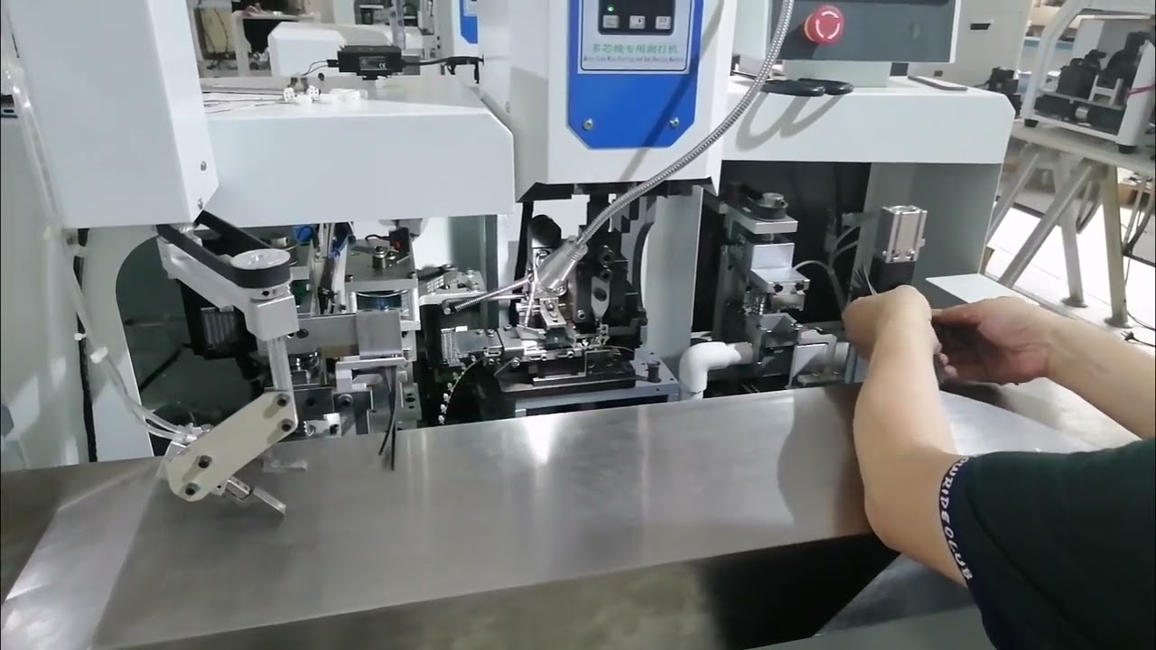 平行线分线剥皮压接插入外壳全自动设备