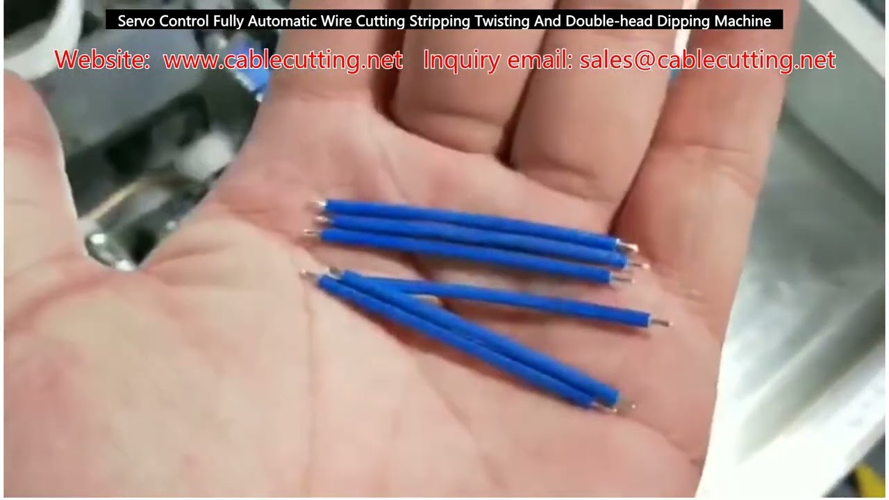 伺服控制全自动电线裁剪剥皮扭线双头浸锡机