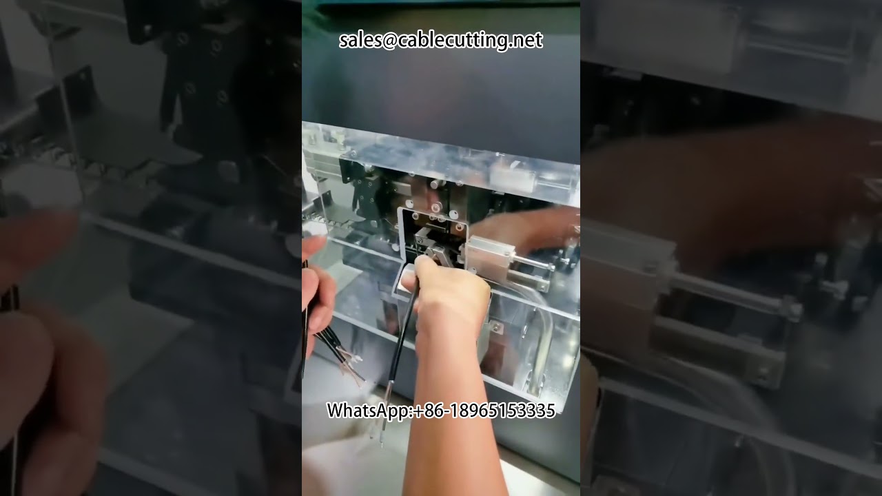 防水插头全自动剥线穿压机 #自动化设备