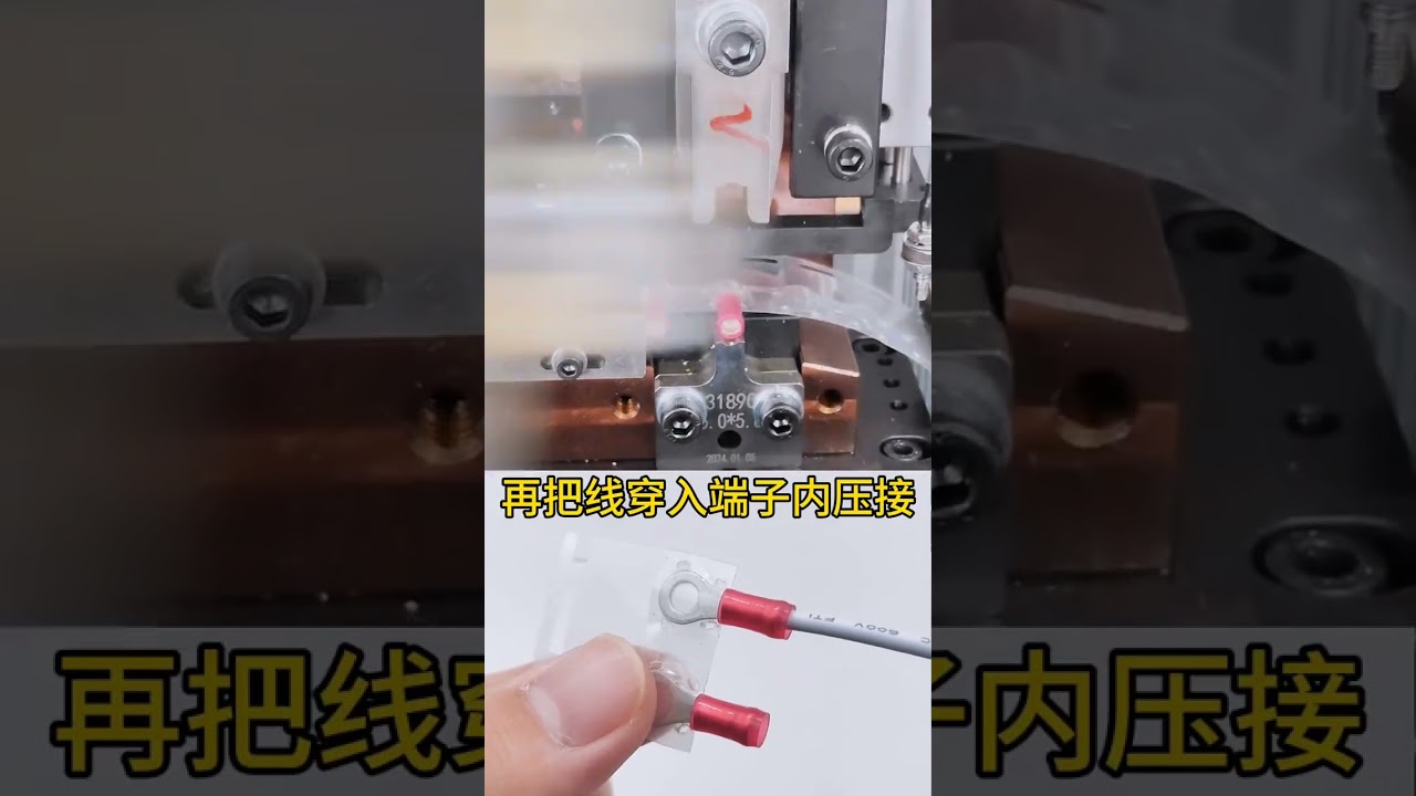 双头扭线冷压预绝缘端子机 #工厂 #机器 #铜线